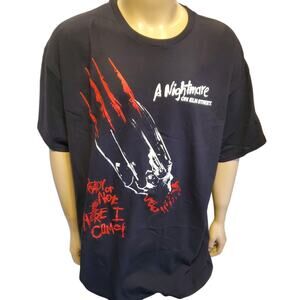 A Nightmare on Elm Street Graphic T-Shirt Claw Catch Black Men's 2XL Unisex NWT